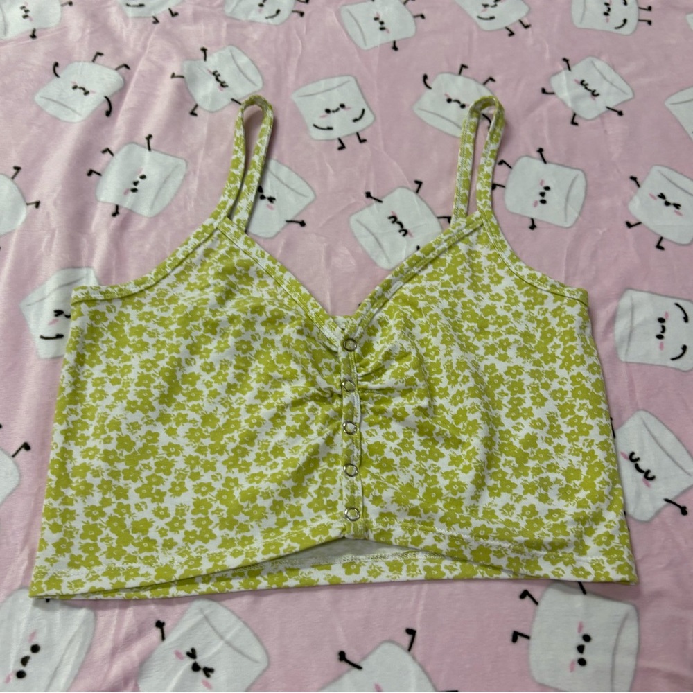 Women’s PacSun Floral Cropped Tank Top